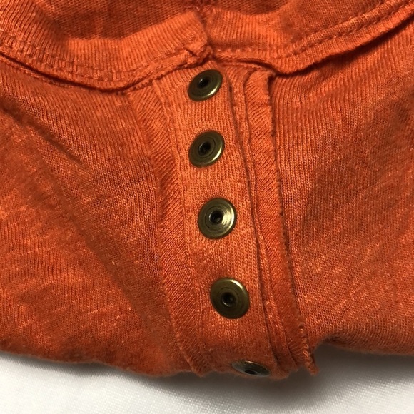 🤎 XS 🤎 NWT Anthro Henley Low Cut Linen Cotton Ruched Cuffs​ - Picture 4 of 8